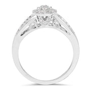 Bids.com 0.25 Carat Genuine White Diamond 14K White Gold Ring (E-F Color, SI Clarity) Rings White Smoke size 6.00