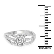 Bids.com 0.25 Carat Genuine White Diamond 14K White Gold Ring (E-F Color, SI Clarity) Rings White Smoke size 6.00