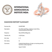 Bids.com 0.29 Carat Genuine White Diamond 14K Rose Gold Ring (E-F Color, SI1-SI2 Clarity) Rings White Smoke size 7.50,size 7.00