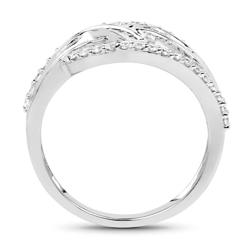 Bids.com 0.72 Carat Genuine White Diamond 14K White Gold Ring (E-F-G Color, VS-SI Clarity) Rings White Smoke size 6.00