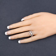 Bids.com 0.72 Carat Genuine White Diamond 14K White Gold Ring (E-F-G Color, VS-SI Clarity) Rings Dark Slate Gray size 6.00