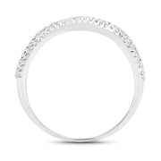 Bids.com 0.46 Carat Genuine White Diamond 14K White Gold Ring (F-G Color, SI Clarity) Rings White Smoke size 8.25