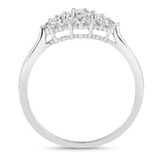 Bids.com 0.37 Carat Genuine White Diamond 14K White Gold Ring (E-F Color, VS-SI Clarity) Rings White Smoke size 8.00