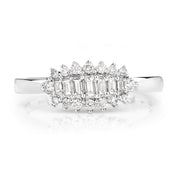 Bids.com 0.37 Carat Genuine White Diamond 14K White Gold Ring (E-F Color, VS-SI Clarity) Rings White Smoke size 8.00