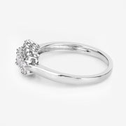 Bids.com 0.37 Carat Genuine White Diamond 14K White Gold Ring (E-F Color, VS-SI Clarity) Rings White Smoke size 8.00