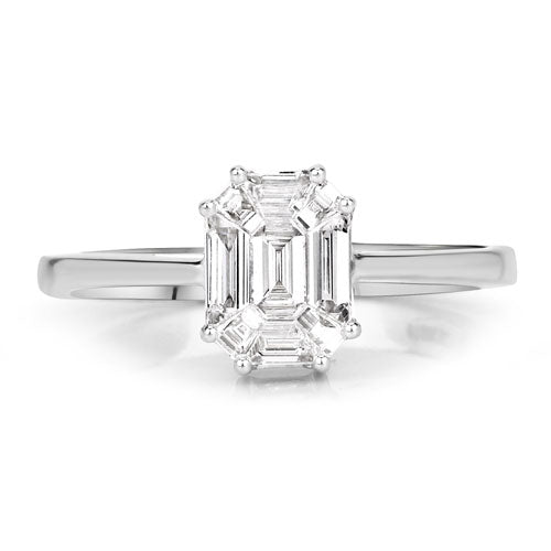 Bids.com 0.48 Carat Genuine White Diamond 18K White Gold Ring Rings White Smoke size 7.00,size 6.00,size 8.00