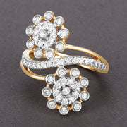 Bids.com 0.56 Carat Genuine White Diamond 14K Yellow Gold Ring (E-F Color, SI1-SI2 Clarity) Rings Dim Gray size 6.00