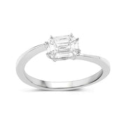 Bids.com 0.33 Carat Genuine White Diamond 18K White Gold Ring (F-G Color, VVS-VS Clarity) Rings White Smoke size 7.00
