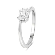 Bids.com 0.33 Carat Genuine White Diamond 18K White Gold Ring (F-G Color, VVS-VS Clarity) Rings White Smoke size 7.00