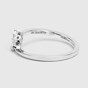 Bids.com 0.33 Carat Genuine White Diamond 18K White Gold Ring (F-G Color, VVS-VS Clarity) Rings Lavender size 7.00