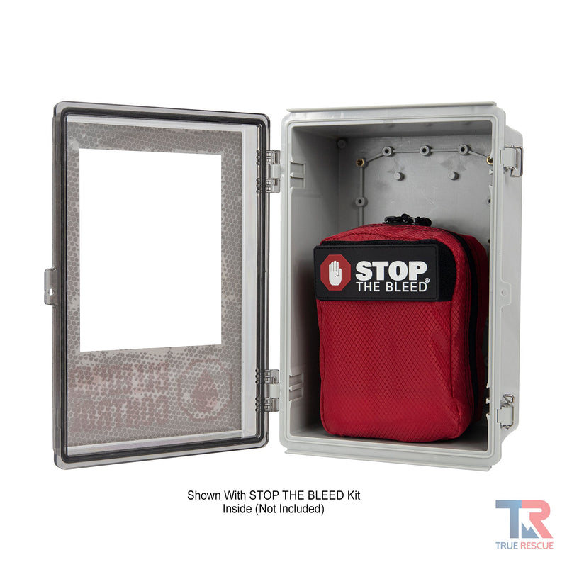 True Rescue Individual Bleeding Control Cabinet Cabinet White Smoke Non-Alarmed,Alarmed