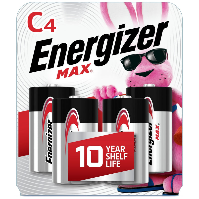 Energizer Energizer Max Premium C Batteries, Alkaline C Cell Battery (4 Count) E93Bp-4 Batteries White Smoke