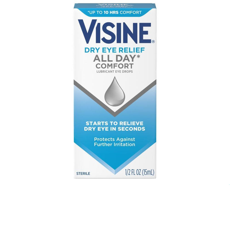Visine Visine Dry Eye Relief All Day Comfort Drops Personal Care White Smoke