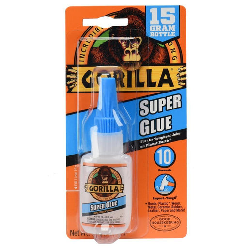 Gorilla Gorilla Dries Clear Super Glue, 0.53 oz Hardware Glue & Adhesives Chocolate