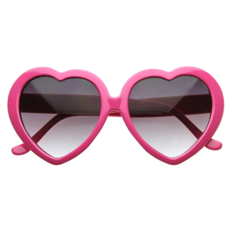 zeroUV Celebrity Novelty Angel Heart Shape Sunglasses 8182 Sunglasses White Smoke Pink