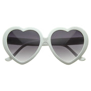 zeroUV Celebrity Novelty Angel Heart Shape Sunglasses 8182 Sunglasses White Smoke White