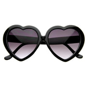 zeroUV Celebrity Novelty Angel Heart Shape Sunglasses 8182 Sunglasses White Smoke Black