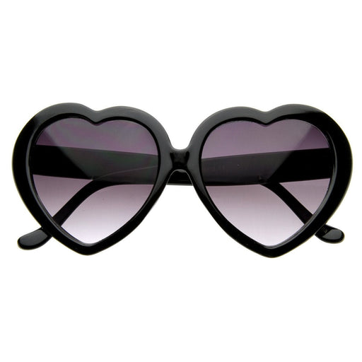 zeroUV Celebrity Novelty Angel Heart Shape Sunglasses 8182 Sunglasses White Smoke Black