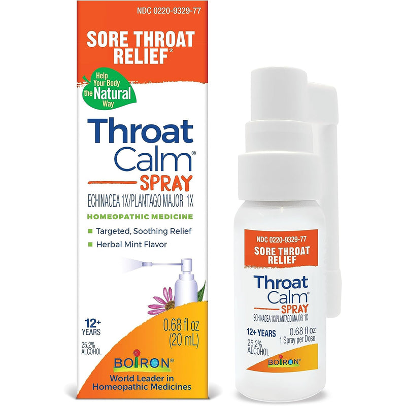 Boiron Boiron® ThroatCalm® Spray – Sore Throat Relief 0.68oz Medicine & Drugs White Smoke