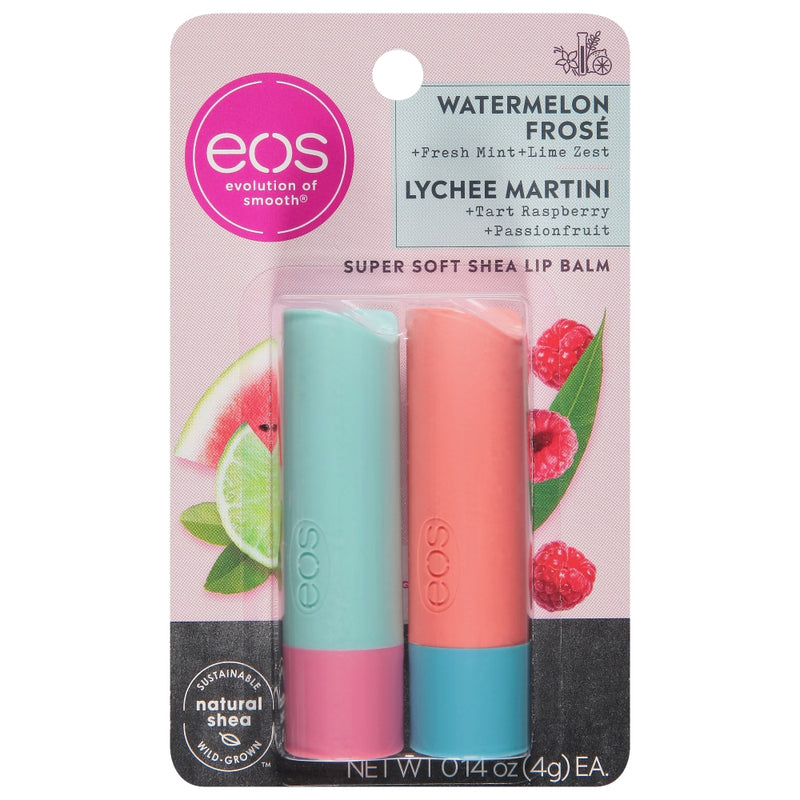 EOS EOS Lip Balm, Watermelon Frose/Lychee Martini, 100% Natural Lip Balms & Treatments Light Gray