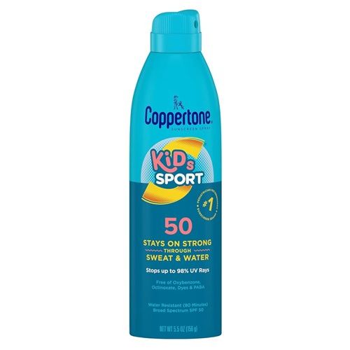 0 Coppertone Spf#50 Kids Sport Spray 5.5oz (18245) 6 Or More=Unit Price $9.38 Case Pack Info: 12 Units Sports Toys Dark Cyan