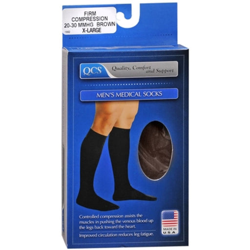 Scott Specialties Scott Specialties QCS Men's Medical Legwear Firm Brown Extra Large - 1 Pair Medical Legwear Dark Slate Blue