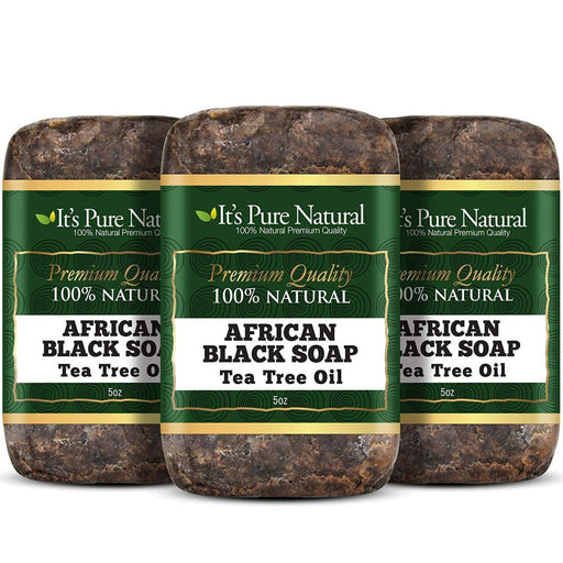 It's Pure Natural It's Pure Natural African Black Soap Tea Tree Oil 5 Oz Health & Beauty White Smoke