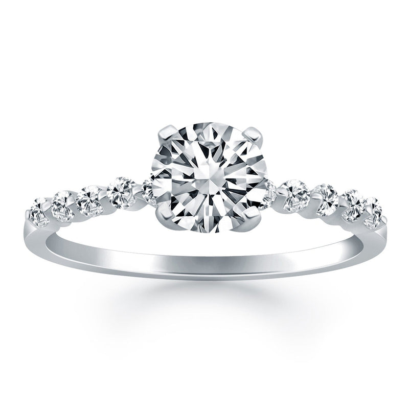 Bids.com 14k White Gold Diamond Engagement Ring with Shared Prong Diamond Accents Rings White Smoke 4 / White Gold,4.5 / White Gold,5 / White Gold,5.5 / White Gold,6 / White Gold,6.5 / White Gold,7 / White Gold,7.5 / White Gold,8 / White Gold,8.5 / White Gold,9 / White Gold