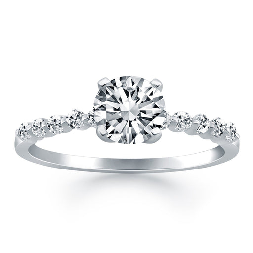 Bids.com 14k White Gold Diamond Engagement Ring with Shared Prong Diamond Accents Rings White Smoke 4 / White Gold,4.5 / White Gold,5 / White Gold,5.5 / White Gold,6 / White Gold,6.5 / White Gold,7 / White Gold,7.5 / White Gold,8 / White Gold,8.5 / White Gold,9 / White Gold