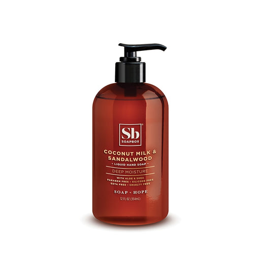 Soapbox Soapbox Liquid Hand Deep Moisture - Coconut Milk & Sandalwood - 12 Fl Oz Liquid Hand Soap White Smoke