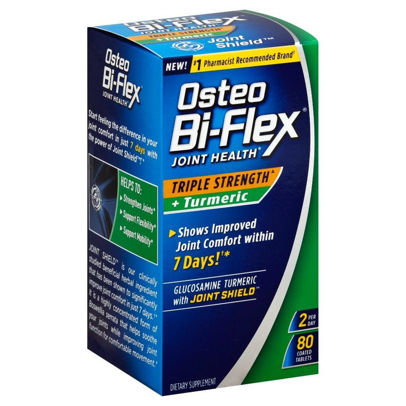 Osteo Bi-Flex Osteo Bi-Flex Joint Health, Triple Strength + Turmeric, 80 Coated Tablets Vitamins & Supplements White Smoke
