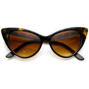 zeroUV Celebrity Hot Tip Pointed Cat Eye Sunglasses 8371 Sunglasses White Smoke Dark Tortoise