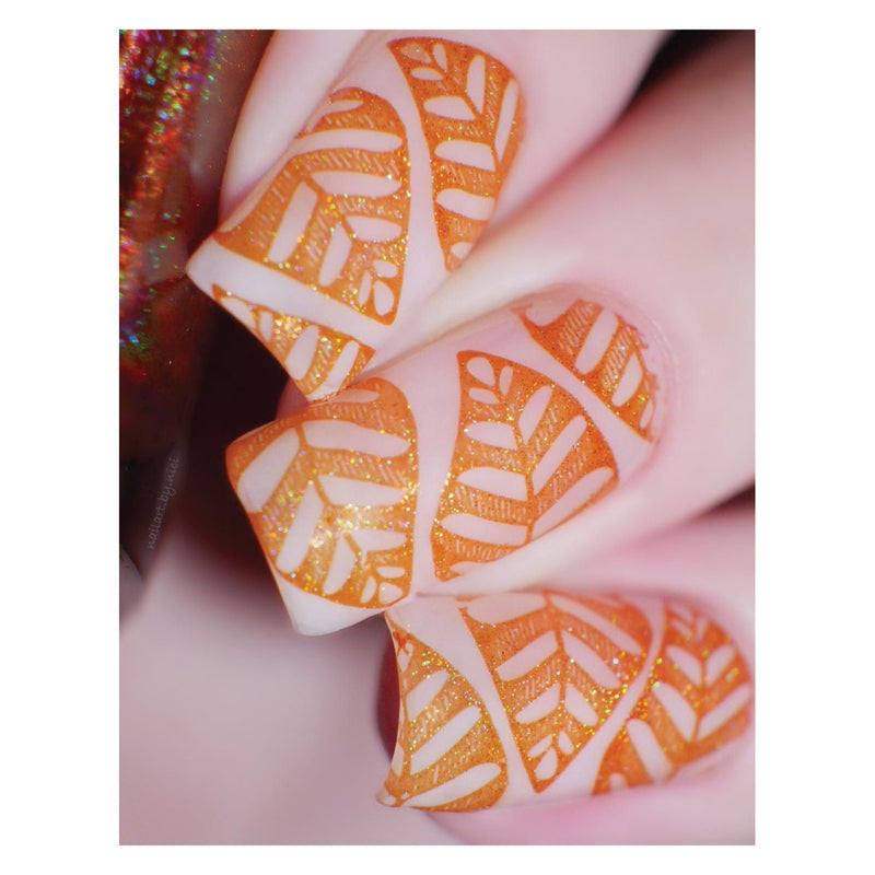 UberChic Beauty Lovely Leaves-04 Stamping Plate Tan