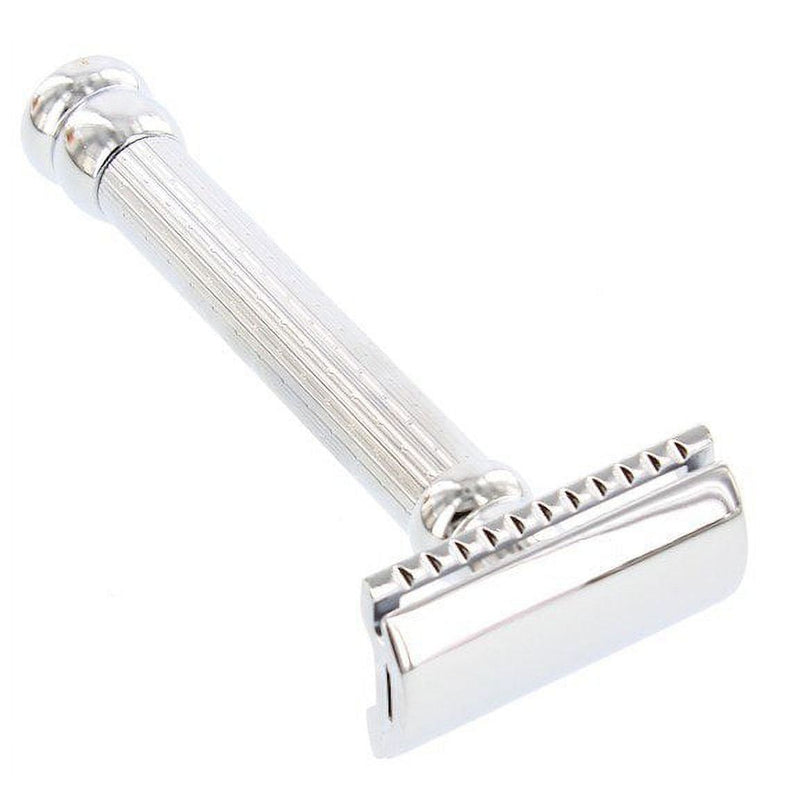 Merkur Merkur 47C Long Engine-Turned Handle Safety Razor [47 001] Razors & Razor Blades White Smoke
