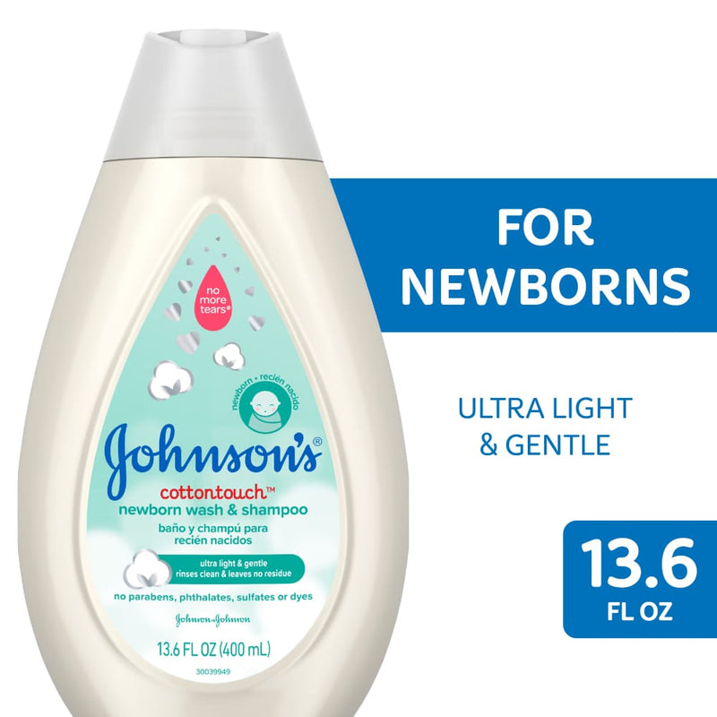 Johnson's Baby Johnson's® Baby CottonTouch™ Newborn Body Wash & Shampoo (13.6 fl oz) Shampoo White Smoke