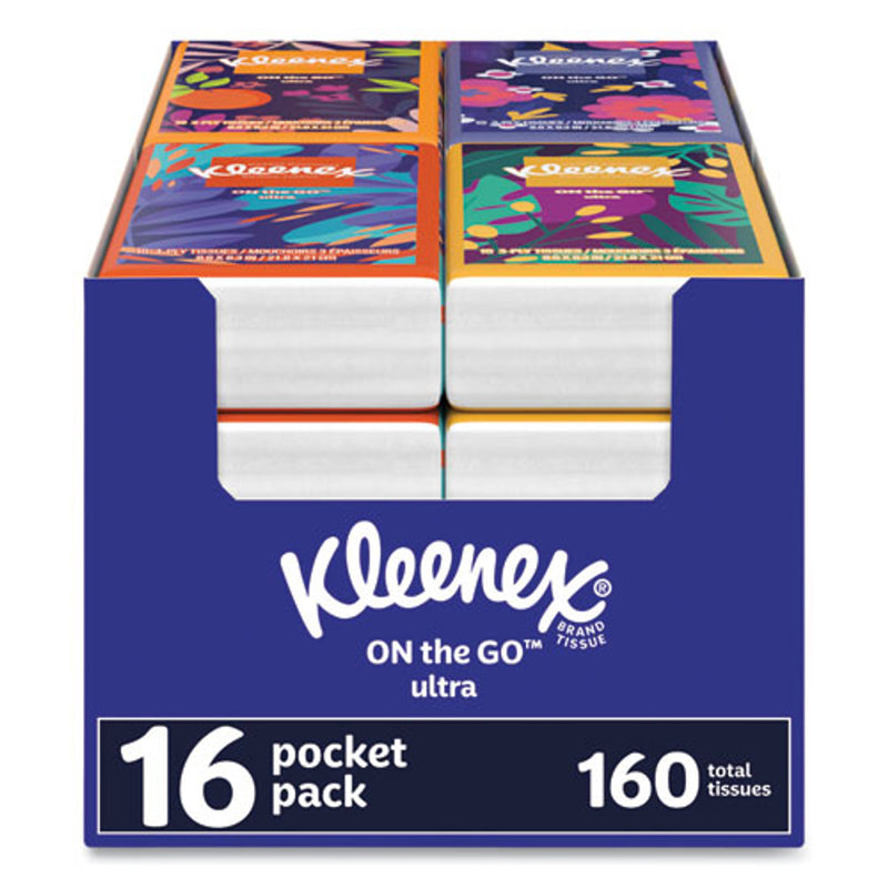 Kleenex Kleenex On The Go Packs Facial Tissues, 3-Ply, White, 16 x 10 ct Facial Tissues Dark Slate Blue