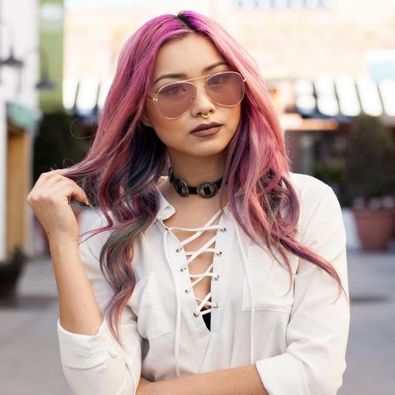 zeroUV Modern Flat Lens Wire Metal Aviator Sunglasses A174 Sunglasses White Smoke Silver Green,Silver Blue,Silver Orange,Silver Pink,Silver Silver