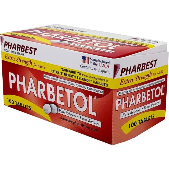 Acetamin Pharbetol  Tab Es 500mg Phb 100 Health Care White Smoke