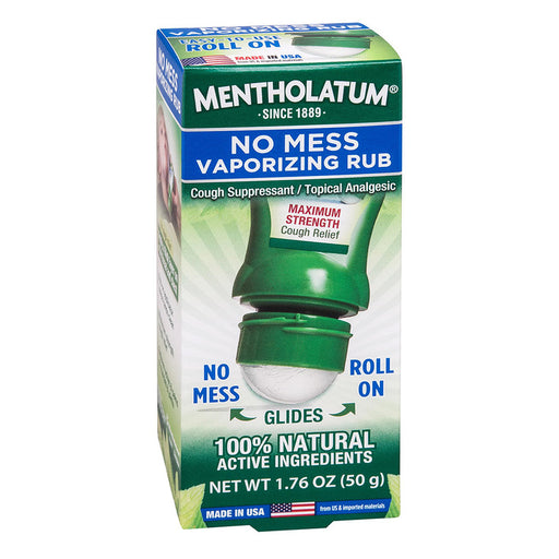 Mentholatum Mentholatum No Mess Vaporizing Rub Roll On, Cough Relief, 1.76 Oz Health Care Lavender