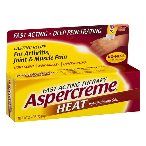 Aspercreme Aspercreme Heat Pain Relieving Gel - 2.5 Oz Personal Care White Smoke