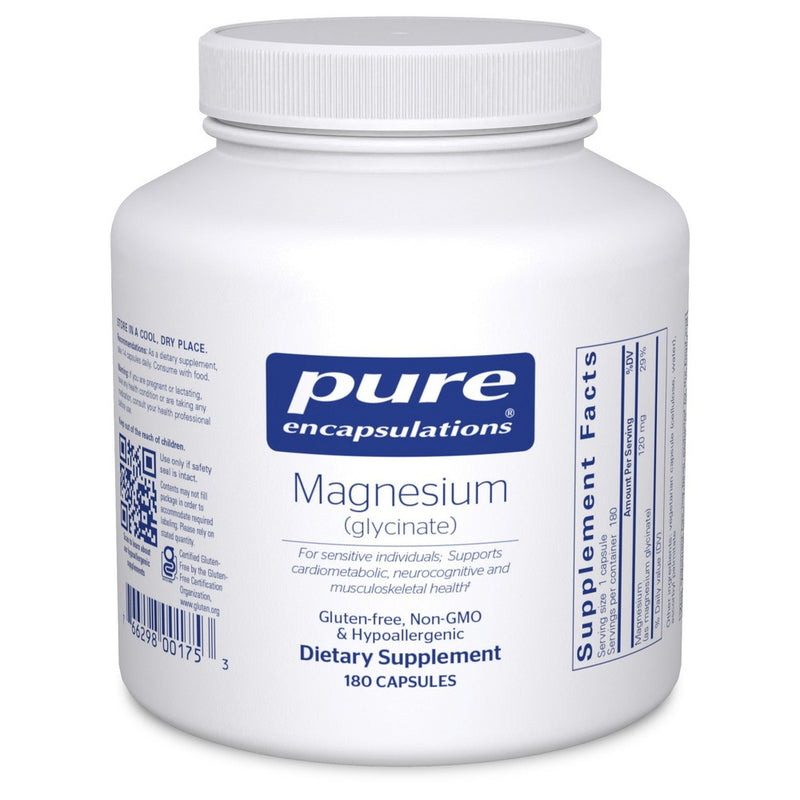 Pure Encapsulations Pure Encapsulations Magnesium Glycinate 120 Mg, 180 Capsules Vitamins & Supplements White Smoke