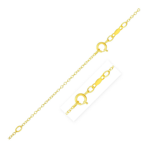 Bids.com Extendable Cable Chain in 14k Yellow Gold (1.2mm) Necklaces White Smoke 18 / Yellow Gold