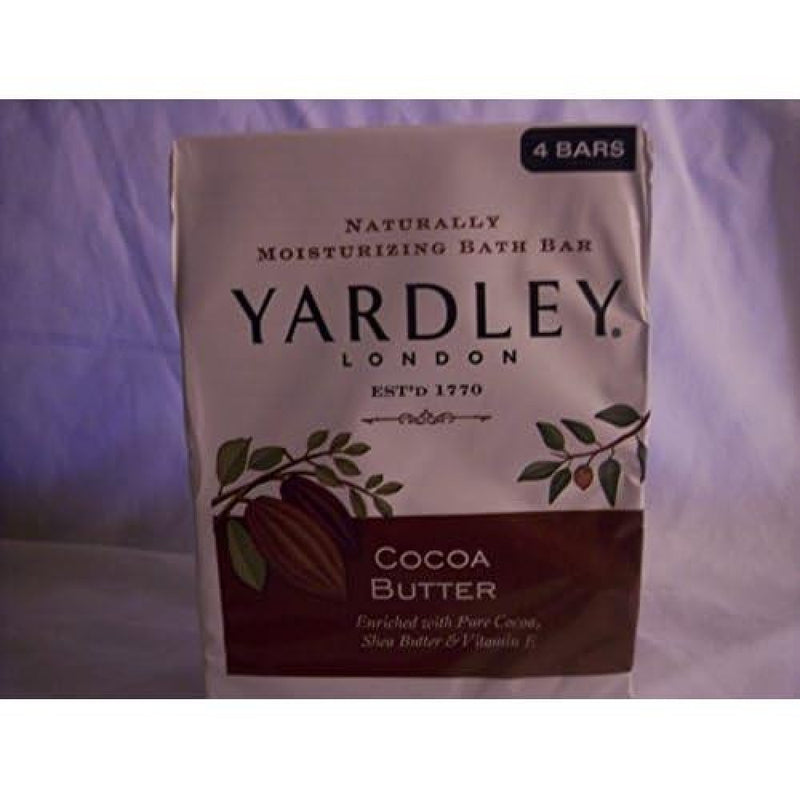 Yardley Yardley London Naturally Moisturizing Bath Bar, Coca Butter, 4 Count Bath & Body Black