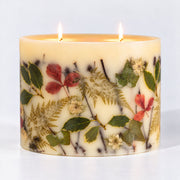 Rosy Rings Centerpiece Botanical Candle - Forest Oval Botanical Plate Navajo White