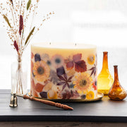 Rosy Rings Gold Centerpiece Botanical Candle Plate Candle Plate White Smoke