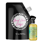 Curls & Potions Tailored Loc Spray REFRESHER SPRAY Black 12 oz Refill