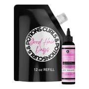 Curls & Potions Rice Water Hair Rinse Black 12 oz Refill