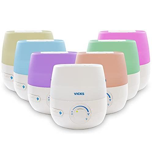Vicks Vicks 0.6 Gallon Natural Care Cool Mist Ultrasonic Humidifier 200 Sq Ft White VUL530 Health Care White Smoke