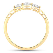 Bids.com 0.51 Carat Genuine Lab Grown Diamond 14K Yellow Gold Ring Rings White Smoke size 6.00,size 7.00,size 8.00