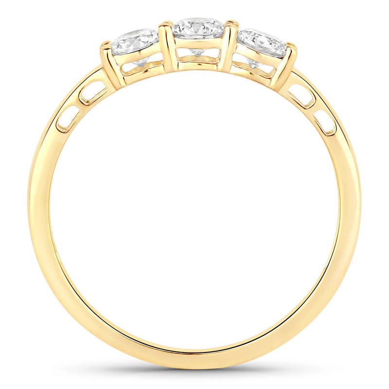 Bids.com 0.51 Carat Genuine Lab Grown Diamond 14K Yellow Gold Ring Rings White Smoke size 6.00,size 7.00,size 8.00